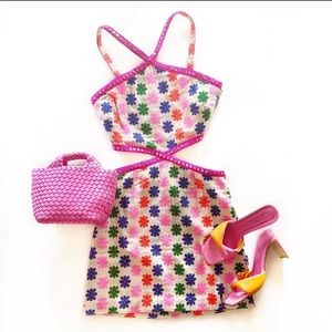 Saylor Multi Color Daisy Marta Dress- worn once